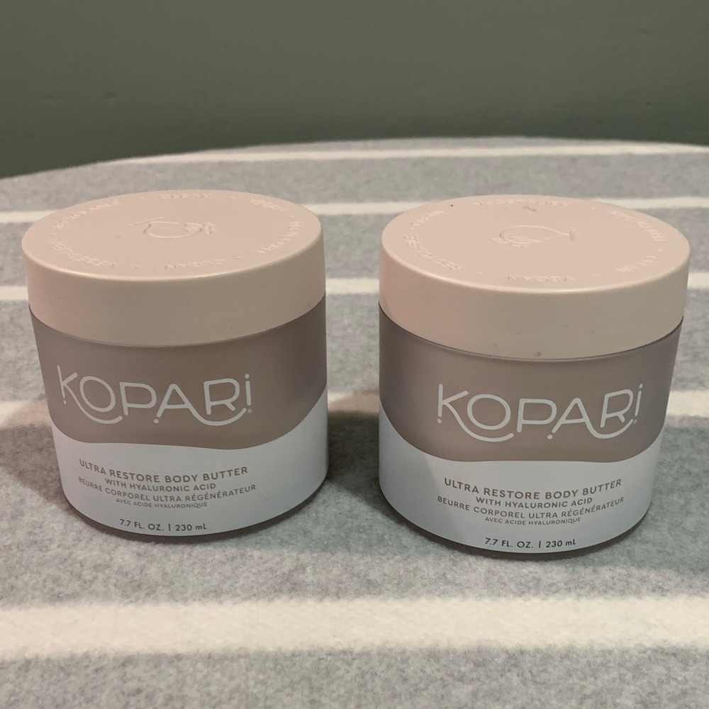 Kopari Ultra Restore Body Butter Duo - Cream and Gray. $20 each